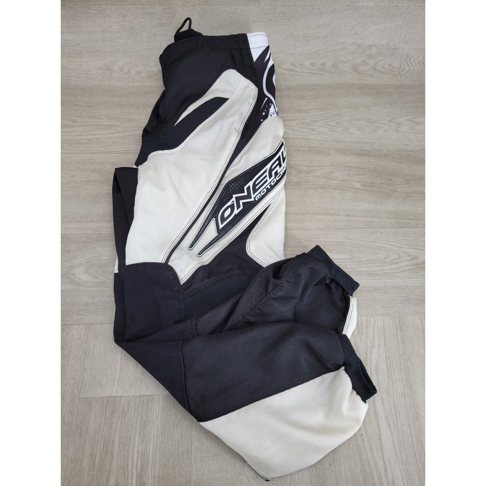 O'Neal Element Series Motocross Pants Men's Size 32 Black White MX ATV Riding
